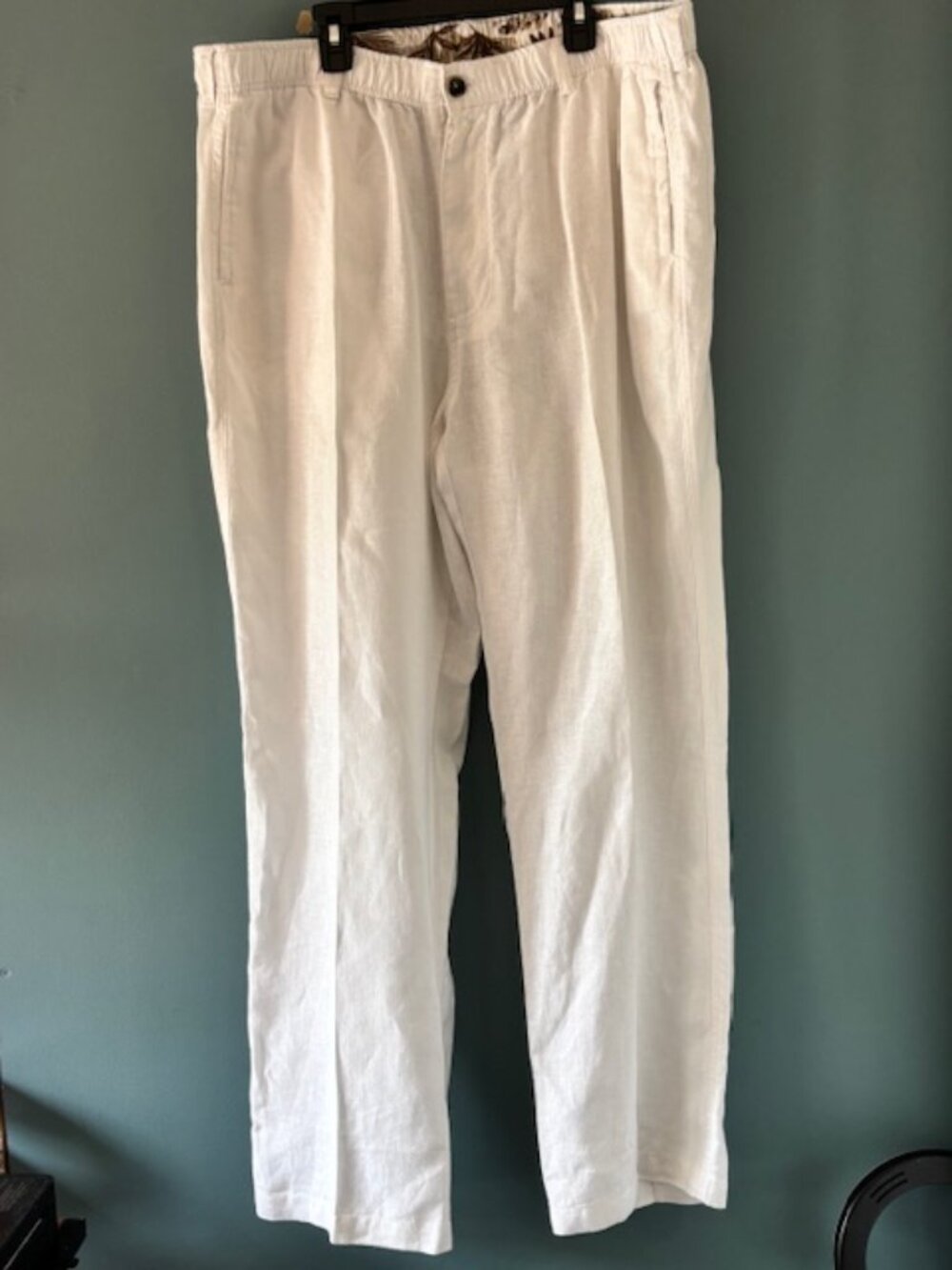 28 Palms Women’s Linen Pull‑On Style Pants XL 34 Drawstring Lightweight Trousers